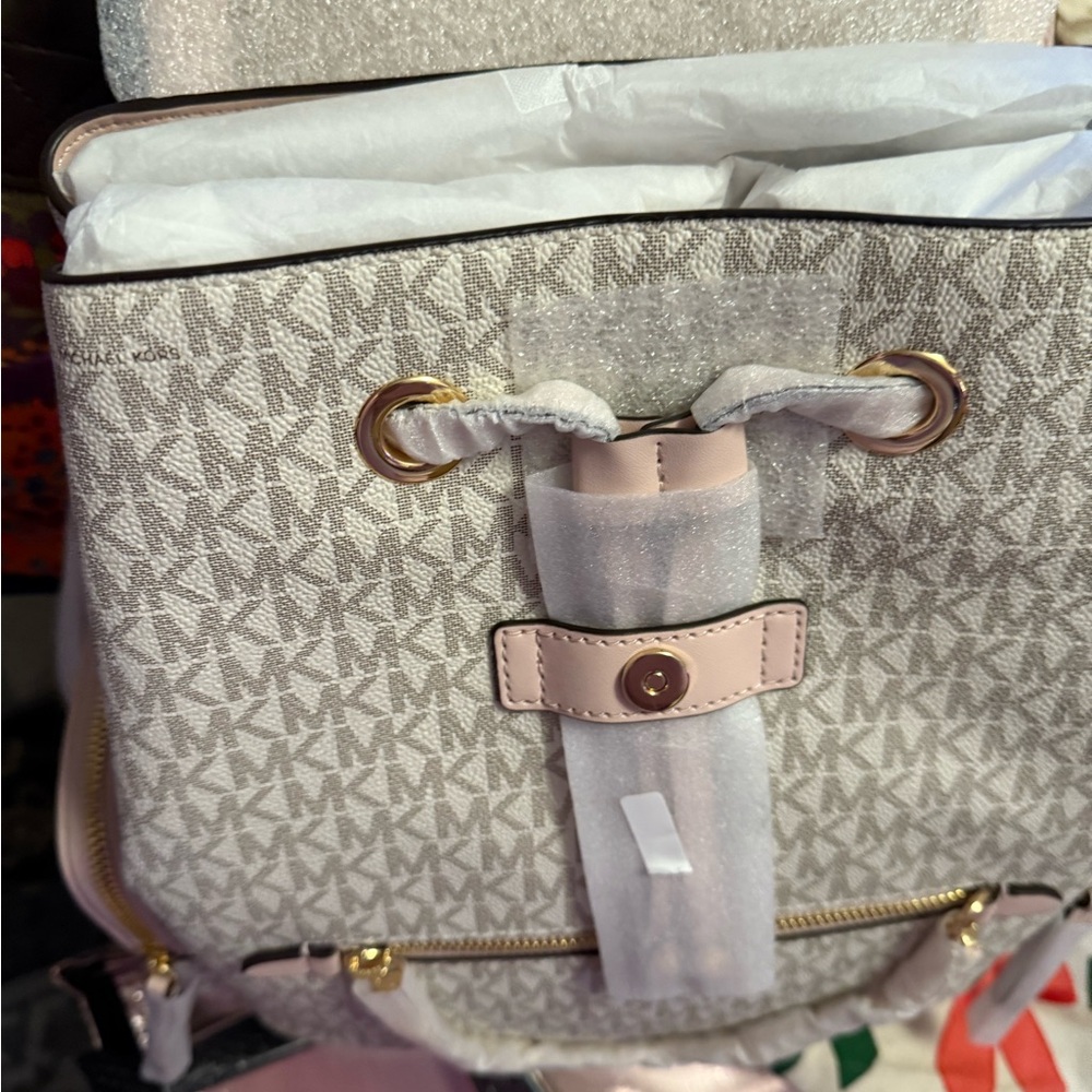 Michael Kors Blush and Gray Backpack - Picture 5 of 7